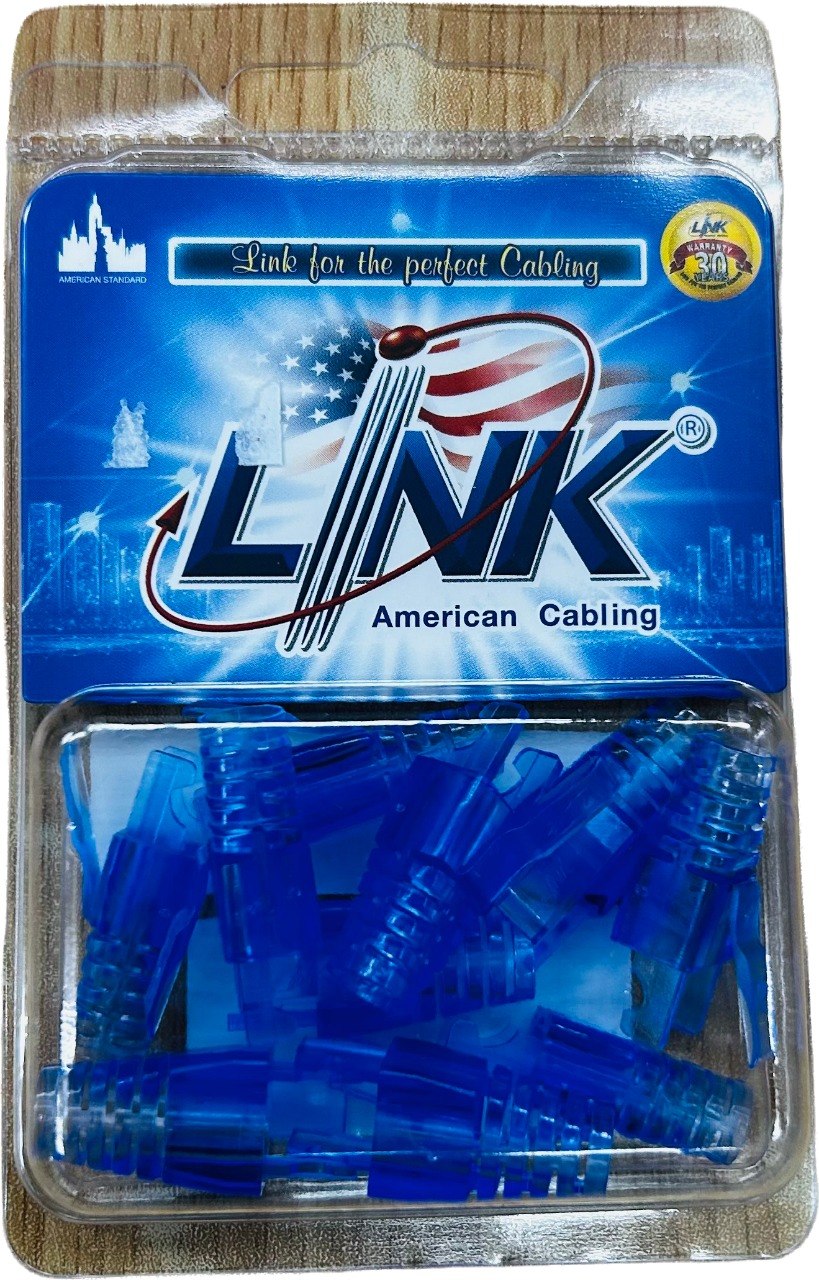 LINK US-6624A คริสตัลล็อก CAT6 สีฟ้า (แพ็ค 10)